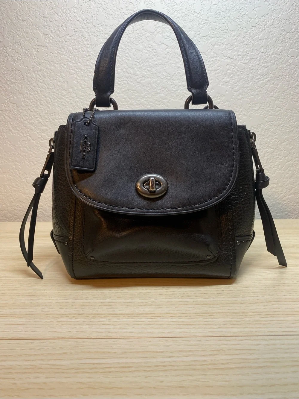 Coach Black Mini Faye Backpack